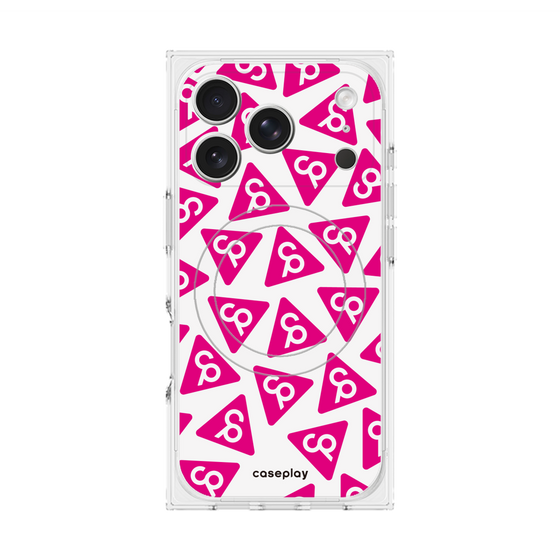 Premium Square Case with MagSafe［ Original - CASEPLAY Logo Mark - Pink ］