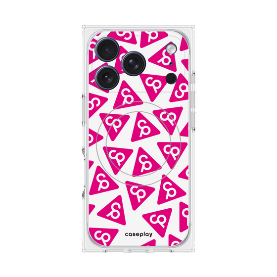 Premium Square Case with MagSafe［ Original - CASEPLAY Logo Mark - Pink ］