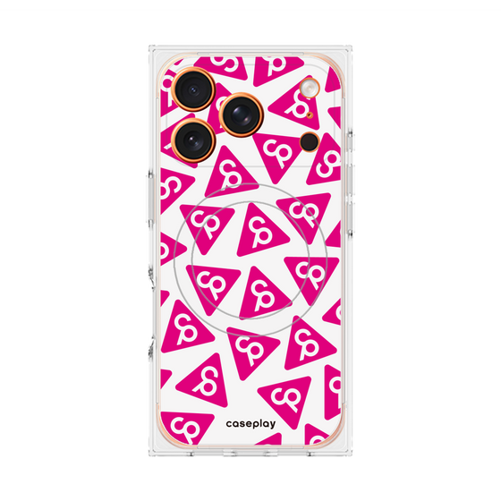 Premium Square Case with MagSafe［ Original - CASEPLAY Logo Mark - Pink ］