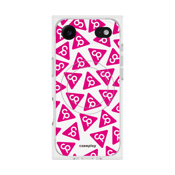 Premium Square Case with MagSafe［ Original - CASEPLAY Logo Mark - Pink ］