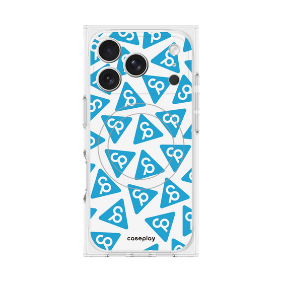 Premium Square Case with MagSafe［ Original - CASEPLAY Logo Mark - Light Blue ］