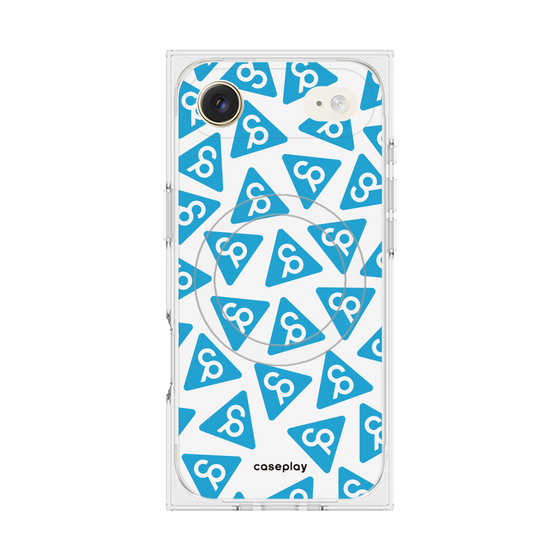 Premium Square Case with MagSafe［ Original - CASEPLAY Logo Mark - Light Blue ］