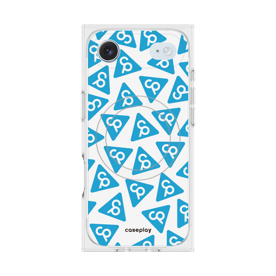 Premium Square Case with MagSafe［ Original - CASEPLAY Logo Mark - Light Blue ］