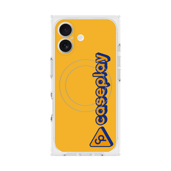 Premium Square Case with MagSafe［ Original - CASEPLAY Logotype - Orange ］