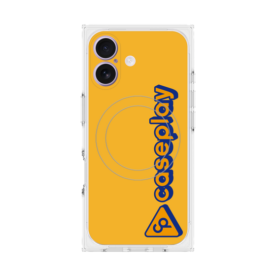 Premium Square Case with MagSafe［ Original - CASEPLAY Logotype - Orange ］