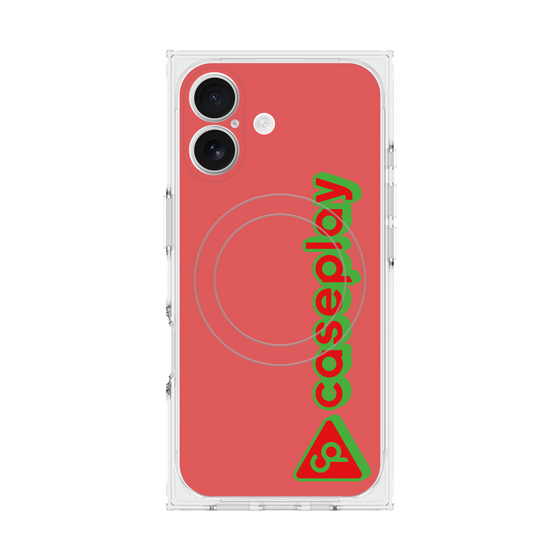 Premium Square Case with MagSafe［ Original - CASEPLAY Logotype - Red ］