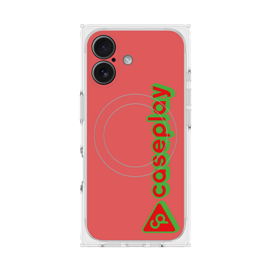 Premium Square Case with MagSafe［ Original - CASEPLAY Logotype - Red ］