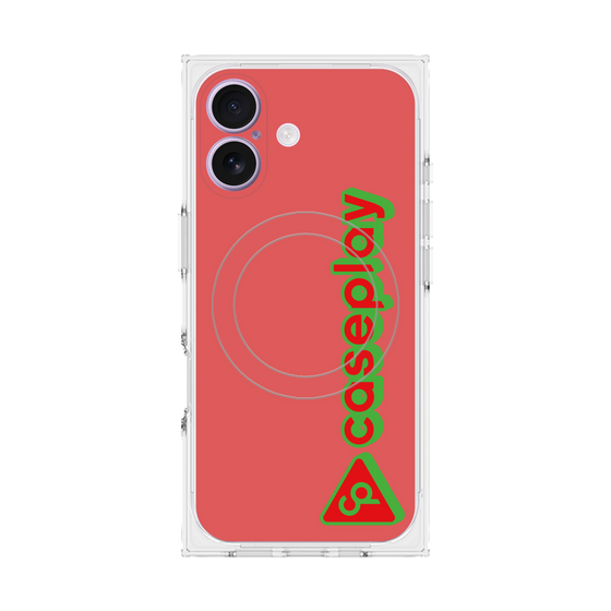 Premium Square Case with MagSafe［ Original - CASEPLAY Logotype - Red ］