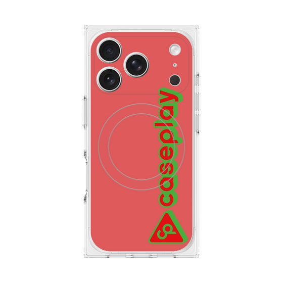 Premium Square Case with MagSafe［ Original - CASEPLAY Logotype - Red ］