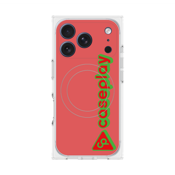 Premium Square Case with MagSafe［ Original - CASEPLAY Logotype - Red ］