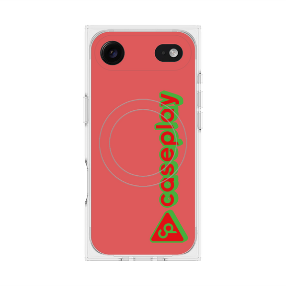 Premium Square Case with MagSafe［ Original - CASEPLAY Logotype - Red ］