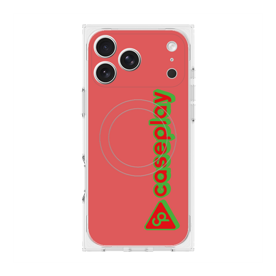 Premium Square Case with MagSafe［ Original - CASEPLAY Logotype - Red ］
