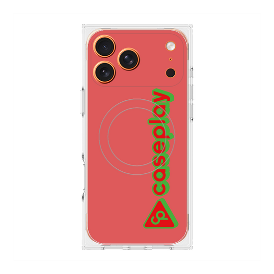 Premium Square Case with MagSafe［ Original - CASEPLAY Logotype - Red ］