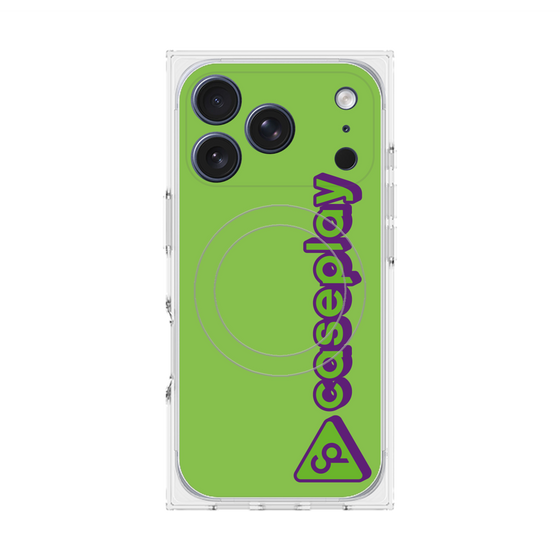 Premium Square Case with MagSafe［ Original - CASEPLAY Logotype - Green ］