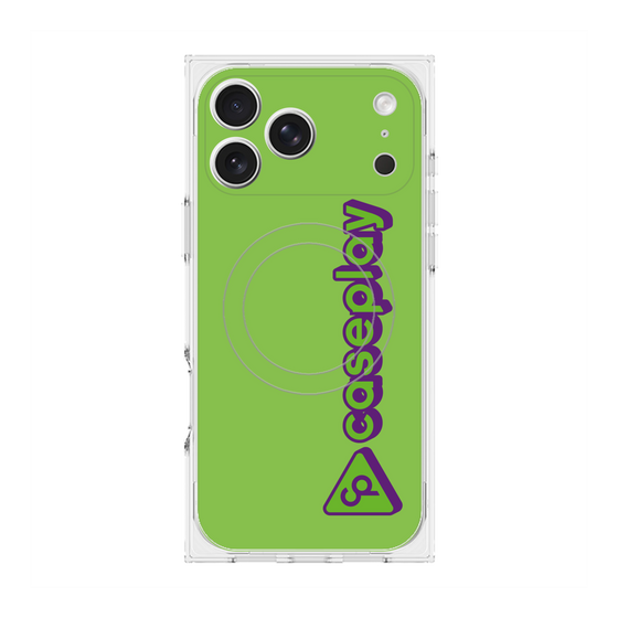 Premium Square Case with MagSafe［ Original - CASEPLAY Logotype - Green ］