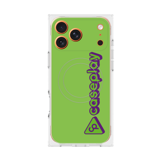 Premium Square Case with MagSafe［ Original - CASEPLAY Logotype - Green ］
