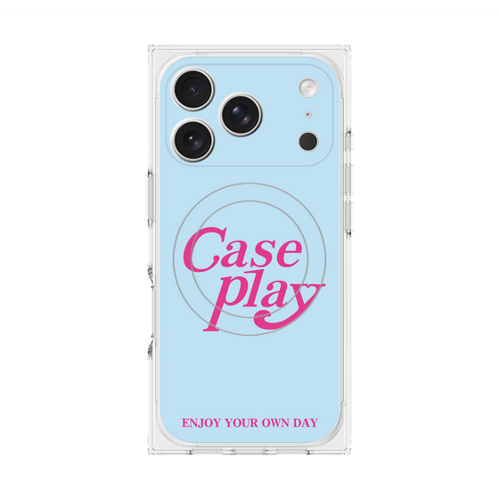 Premium Square Case with MagSafe［ Original - ENJOY YOUR OWN DAY - Light Blue ］