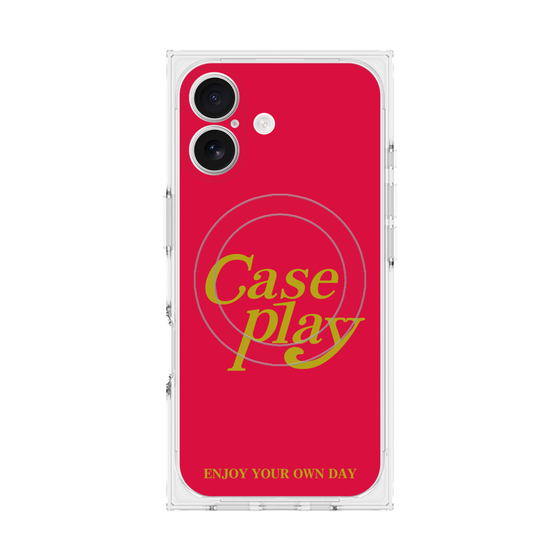 Premium Square Case with MagSafe［ Original - ENJOY YOUR OWN DAY - Red ］