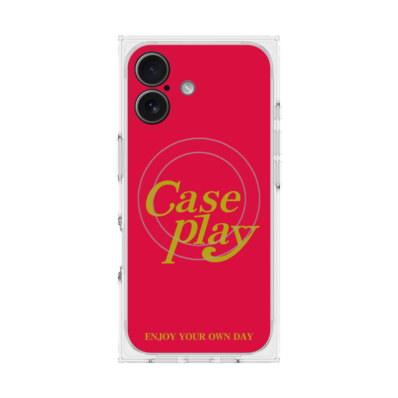 Premium Square Case with MagSafe［ Original - ENJOY YOUR OWN DAY - Red ］