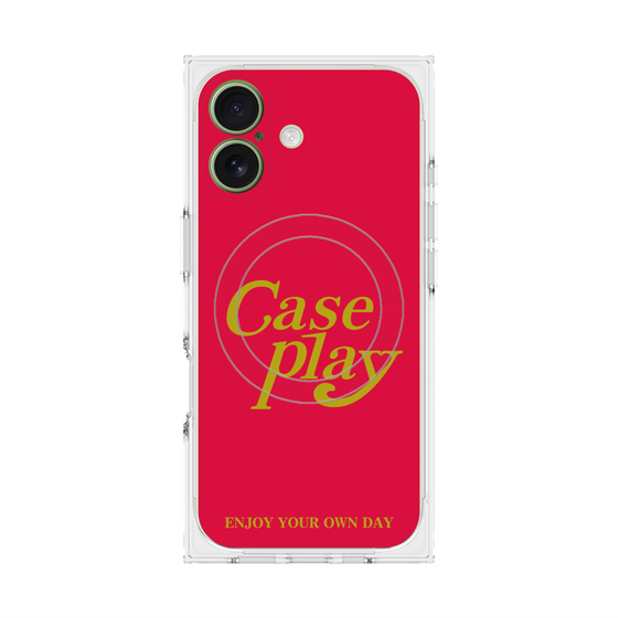 Premium Square Case with MagSafe［ Original - ENJOY YOUR OWN DAY - Red ］