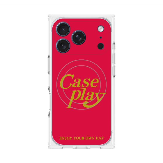 Premium Square Case with MagSafe［ Original - ENJOY YOUR OWN DAY - Red ］