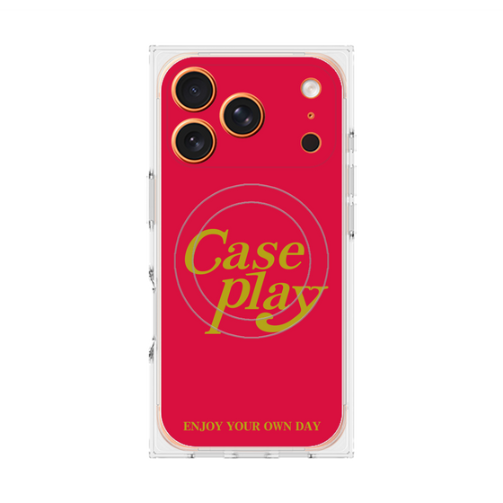 Premium Square Case with MagSafe［ Original - ENJOY YOUR OWN DAY - Red ］