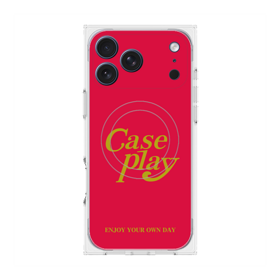 Premium Square Case with MagSafe［ Original - ENJOY YOUR OWN DAY - Red ］