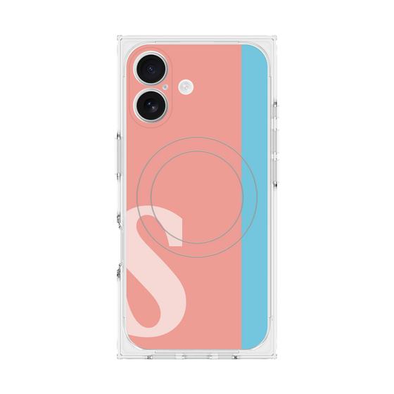 Premium Square Case with MagSafe［ Original - initial color line - S pink ］