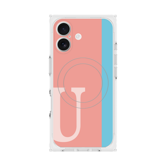 Premium Square Case with MagSafe［ Original - initial color line - U pink ］
