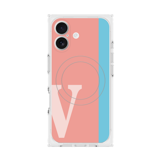 Premium Square Case with MagSafe［ Original - initial color line - V pink ］