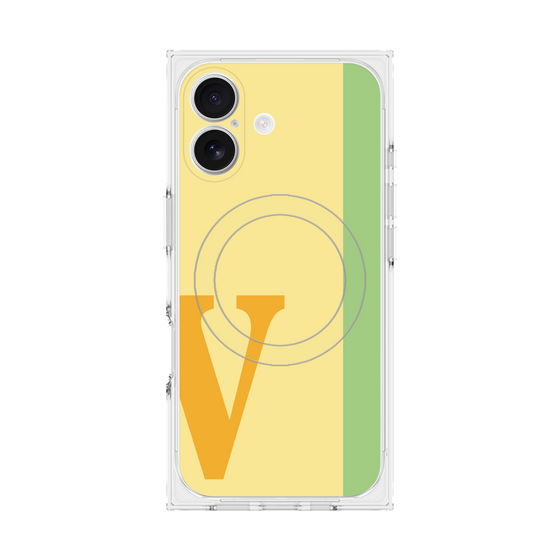 Premium Square Case with MagSafe［ Original - initial color line - V yellow ］
