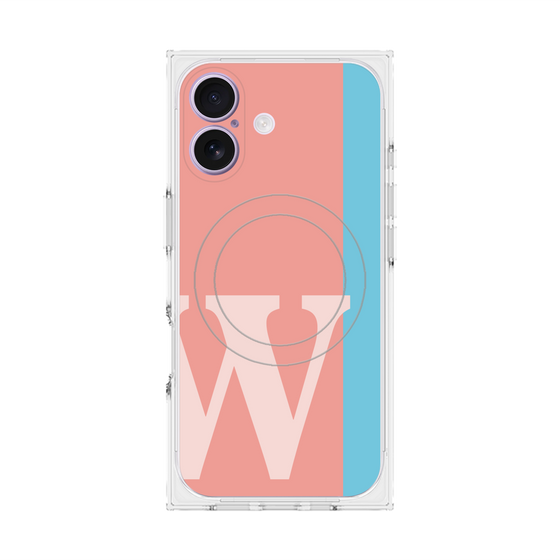 Premium Square Case with MagSafe［ Original - initial color line - W pink ］