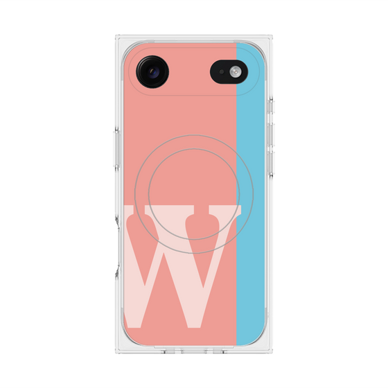 Premium Square Case with MagSafe［ Original - initial color line - W pink ］