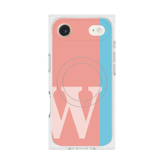 Premium Square Case with MagSafe［ Original - initial color line - W pink ］