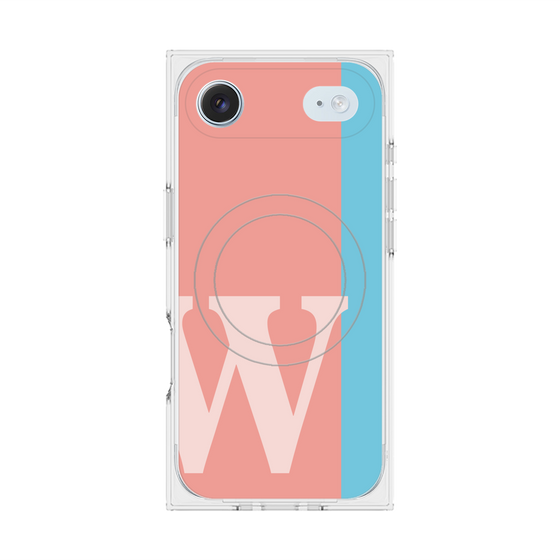 Premium Square Case with MagSafe［ Original - initial color line - W pink ］