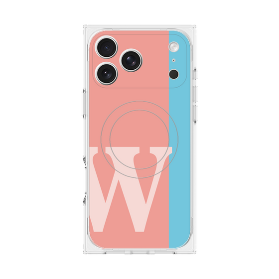Premium Square Case with MagSafe［ Original - initial color line - W pink ］