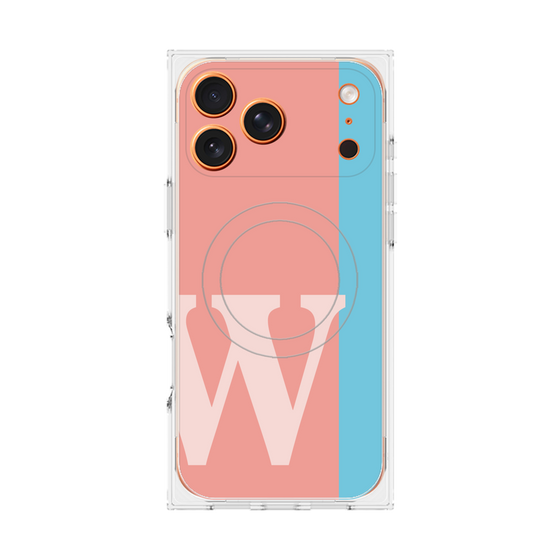 Premium Square Case with MagSafe［ Original - initial color line - W pink ］