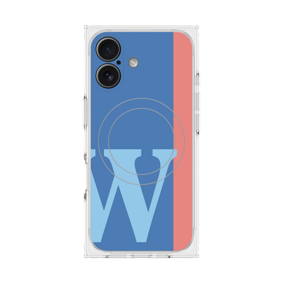 Premium Square Case with MagSafe［ Original - initial color line - W blue ］