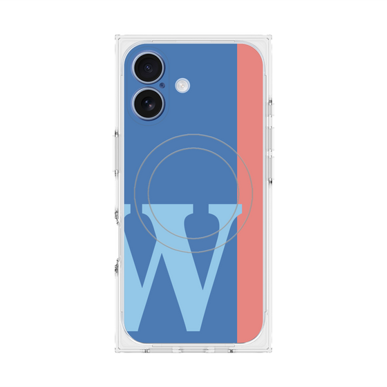 Premium Square Case with MagSafe［ Original - initial color line - W blue ］