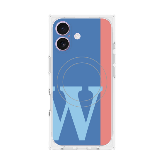 Premium Square Case with MagSafe［ Original - initial color line - W blue ］