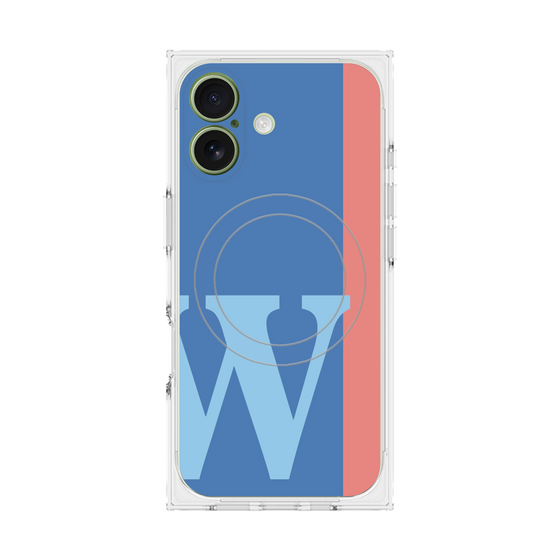 Premium Square Case with MagSafe［ Original - initial color line - W blue ］