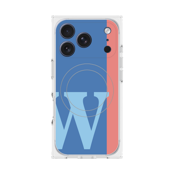 Premium Square Case with MagSafe［ Original - initial color line - W blue ］