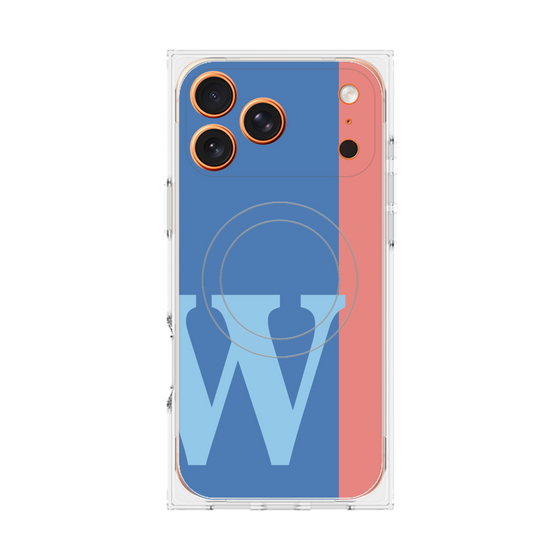 Premium Square Case with MagSafe［ Original - initial color line - W blue ］