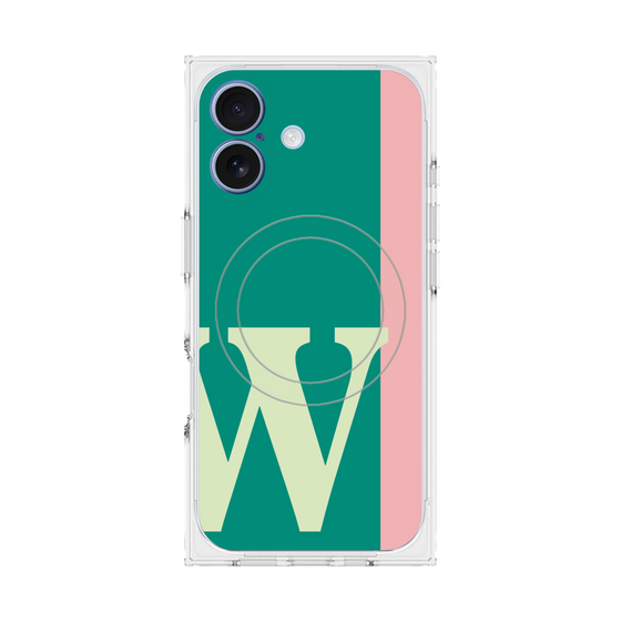 Premium Square Case with MagSafe［ Original - initial color line - W green ］