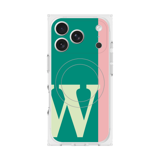 Premium Square Case with MagSafe［ Original - initial color line - W green ］