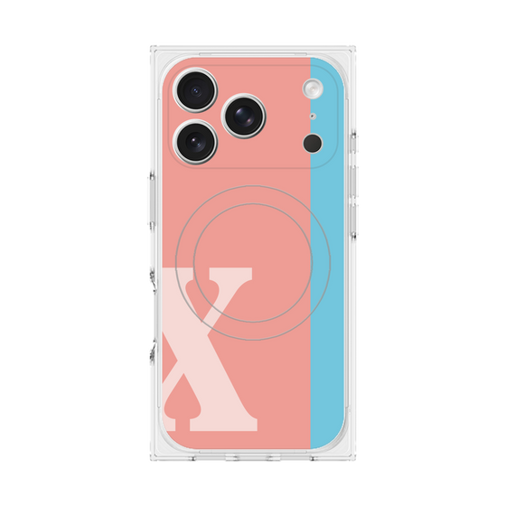Premium Square Case with MagSafe［ Original - initial color line - X pink ］