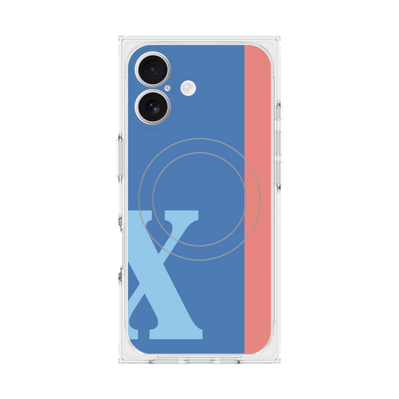 Premium Square Case with MagSafe［ Original - initial color line - X blue ］