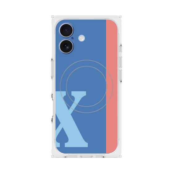 Premium Square Case with MagSafe［ Original - initial color line - X blue ］