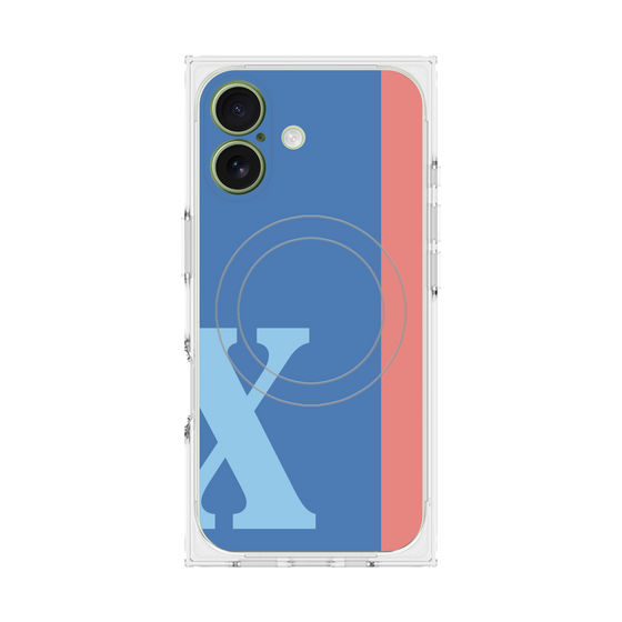 Premium Square Case with MagSafe［ Original - initial color line - X blue ］