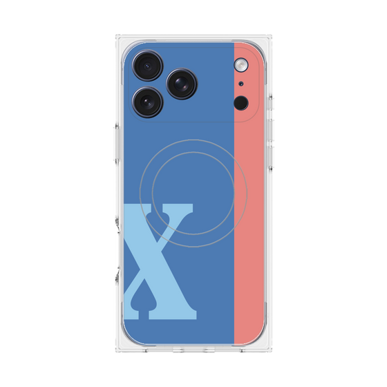 Premium Square Case with MagSafe［ Original - initial color line - X blue ］